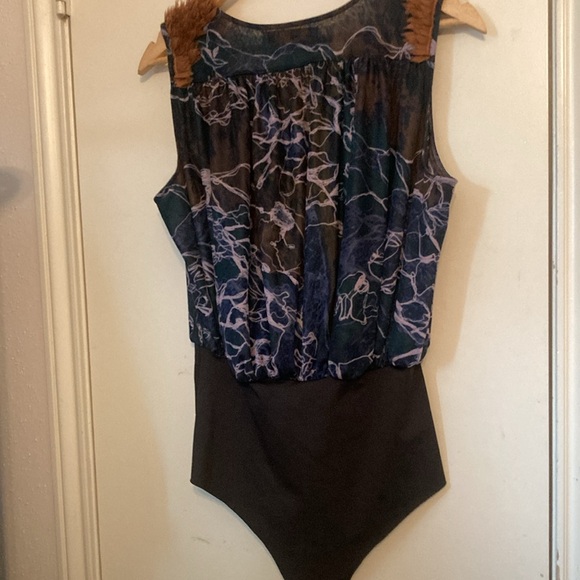 Waves Sleeveless Mesh Bodysuit | Sandra Weil| Sz 4 - Picture 8 of 15